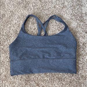 Lululemon Grey Energy Long Line Sports Bra